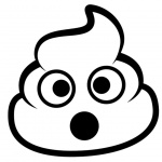 Poop Emoji Coloring Pages Surprised