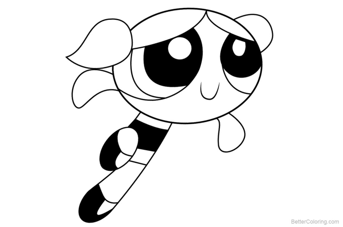 Powerpuff Girls Coloring Pages Bubble Free Printable