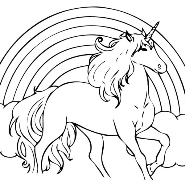 Simple Chibi Unicorn Coloring Pages - Free Printable Coloring Pages