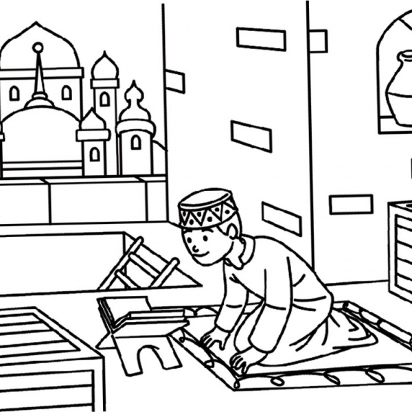 Ramadan Coloring Pages Star and Moon - Free Printable Coloring Pages