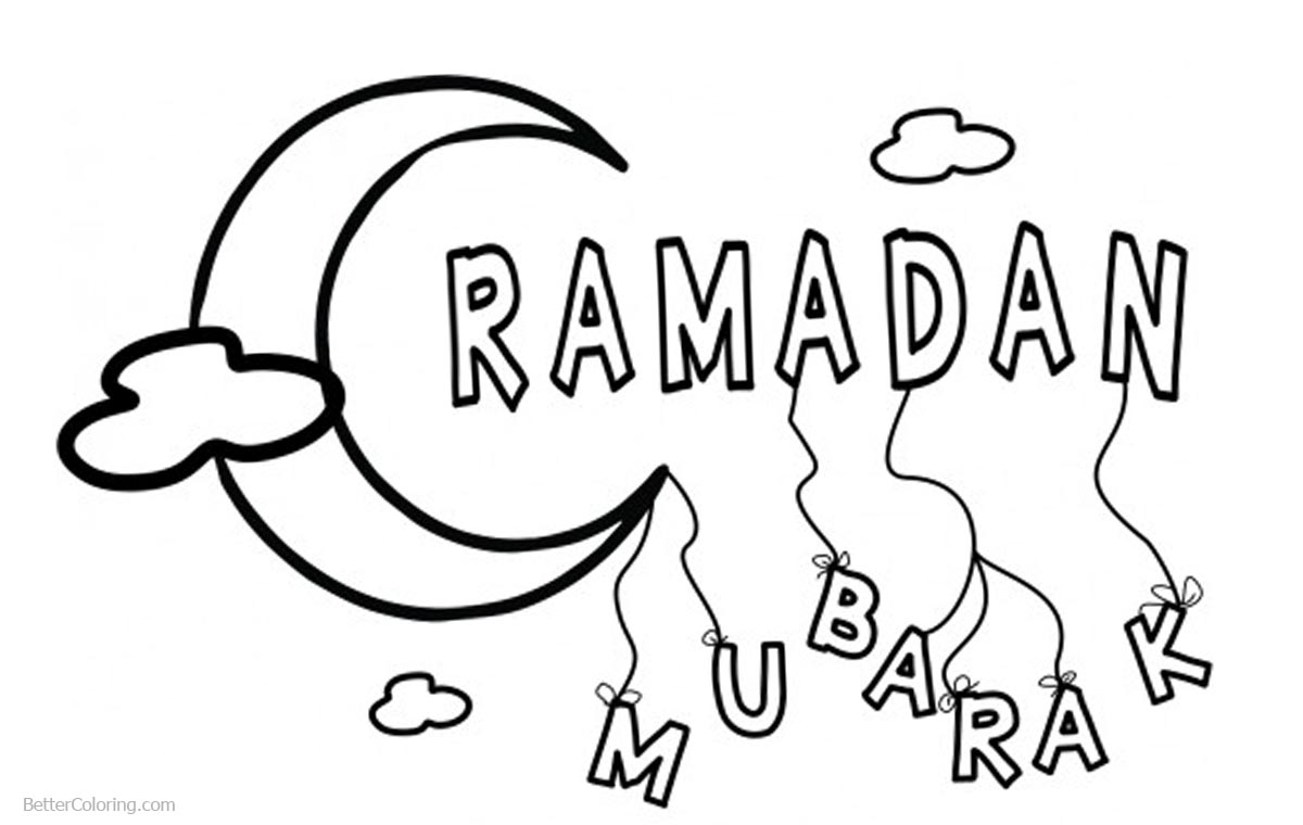 Ramadan Coloring Pages Simple Drawing Free Printable Coloring Pages