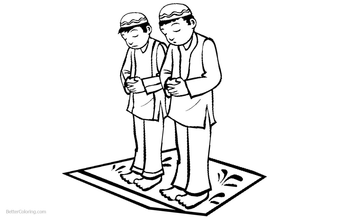 Ramadan Coloring Pages Two Man printable for free