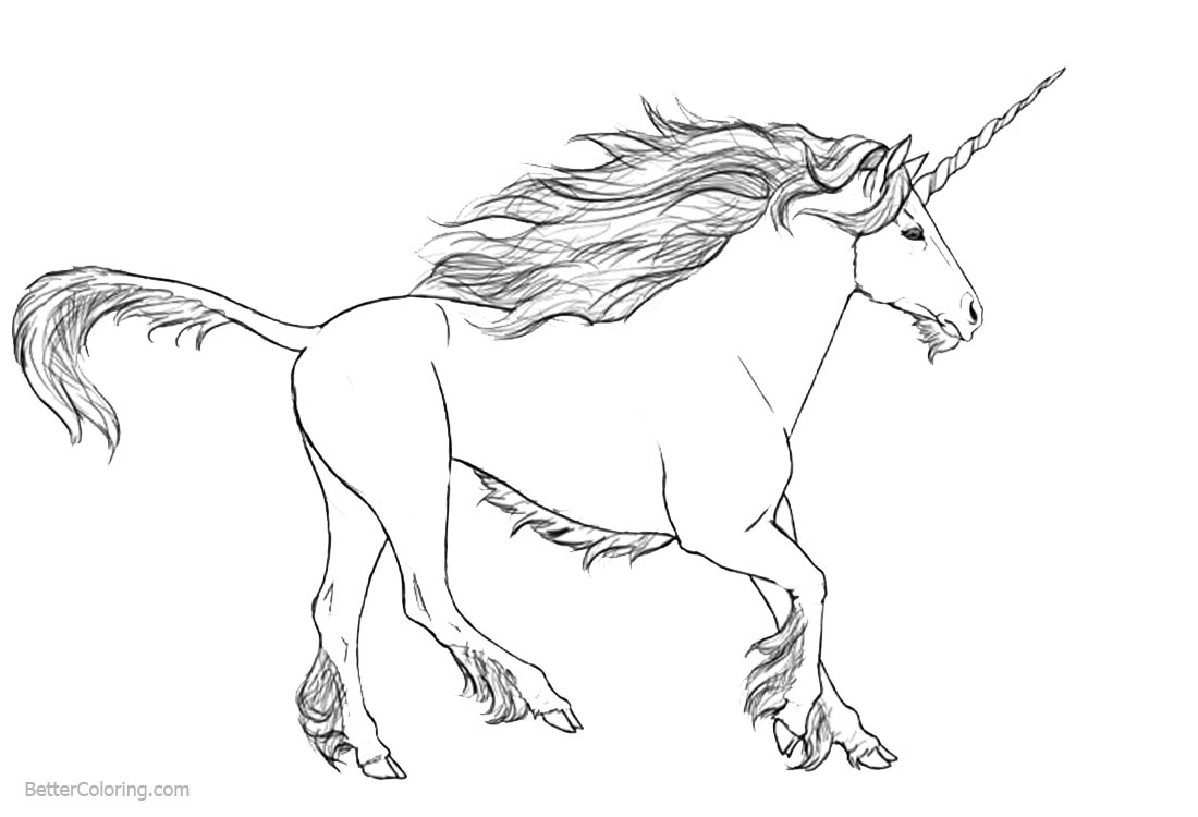 Realistic Unicorn Coloring Pages - Free Printable Coloring ...