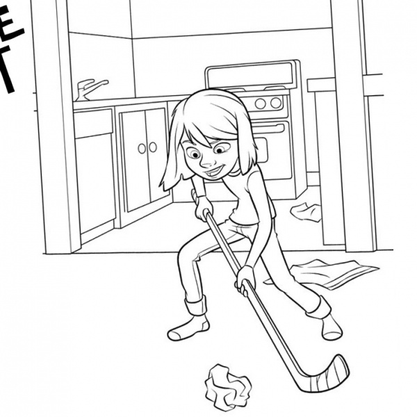 Inside Out Coloring Pages Riley