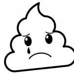 Sad Poop Emoji Coloring Pages