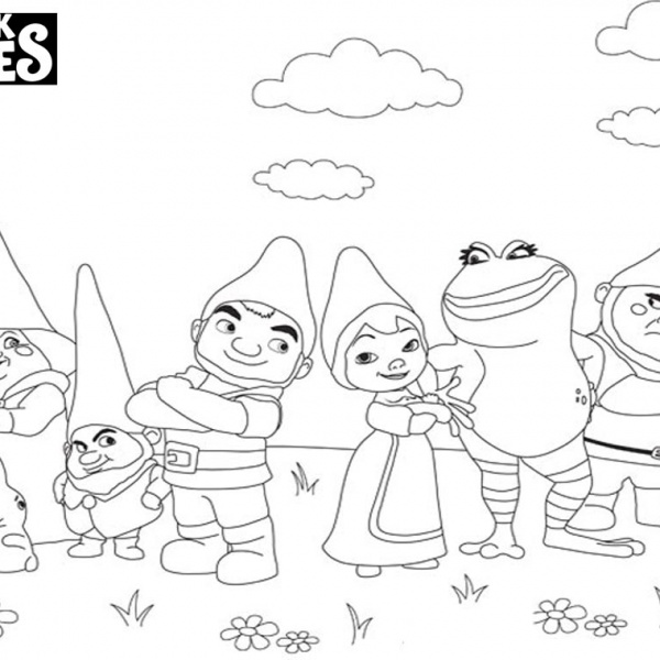 Sherlock Gnomes Coloring Pages Gnomeo and Juliet Free Printable