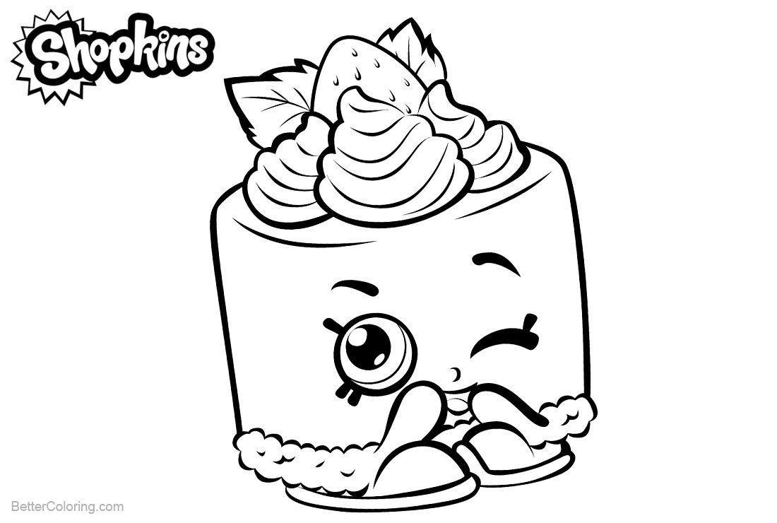 Shopkins Coloring Pages Black and White - Free Printable Coloring Pages