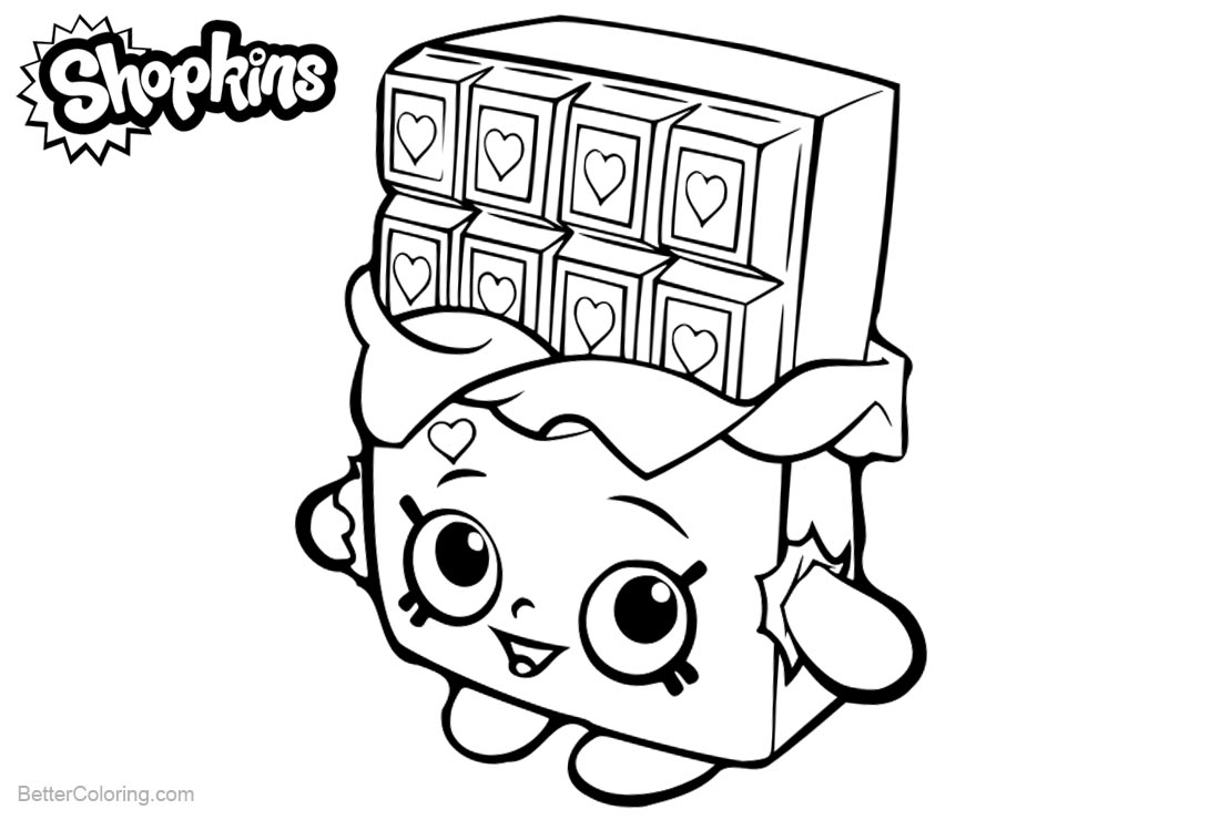 Shopkins Coloring Pages Chocklate printable for free