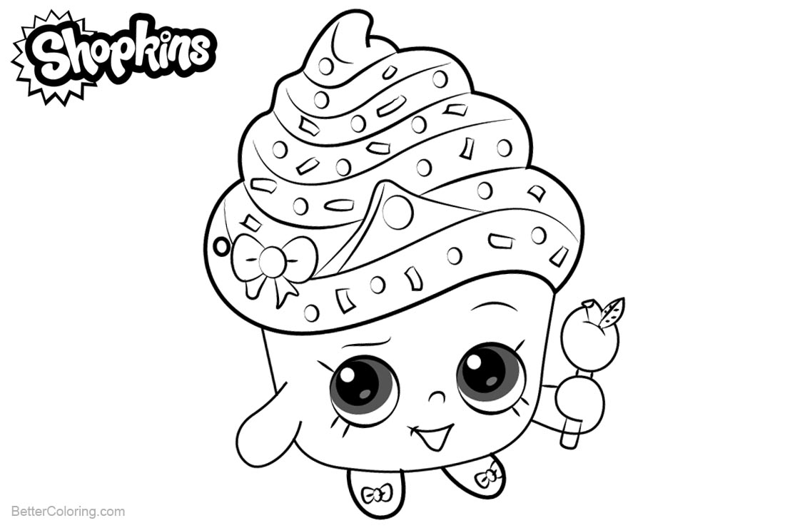 Shopkins Coloring Pages Cupcake Queen printable for free