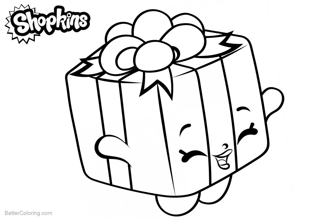 Shopkins Coloring Pages Present printable for free
