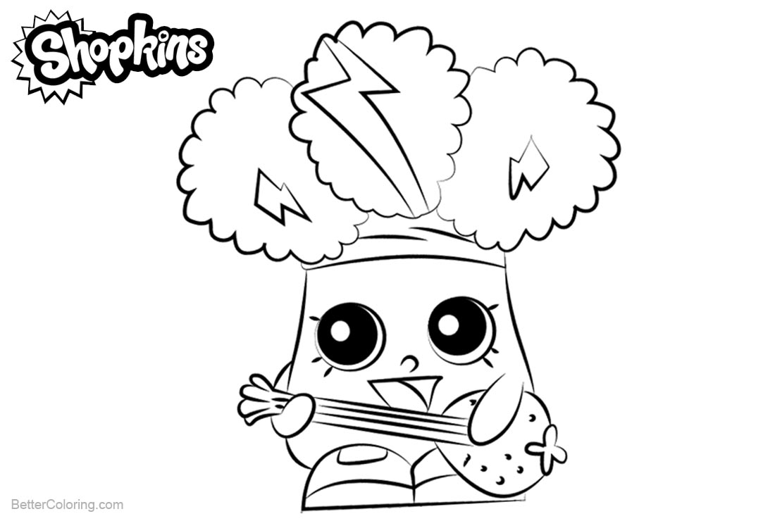 Shopkins Coloring Pages Rockin Broc - Free Printable Coloring Pages