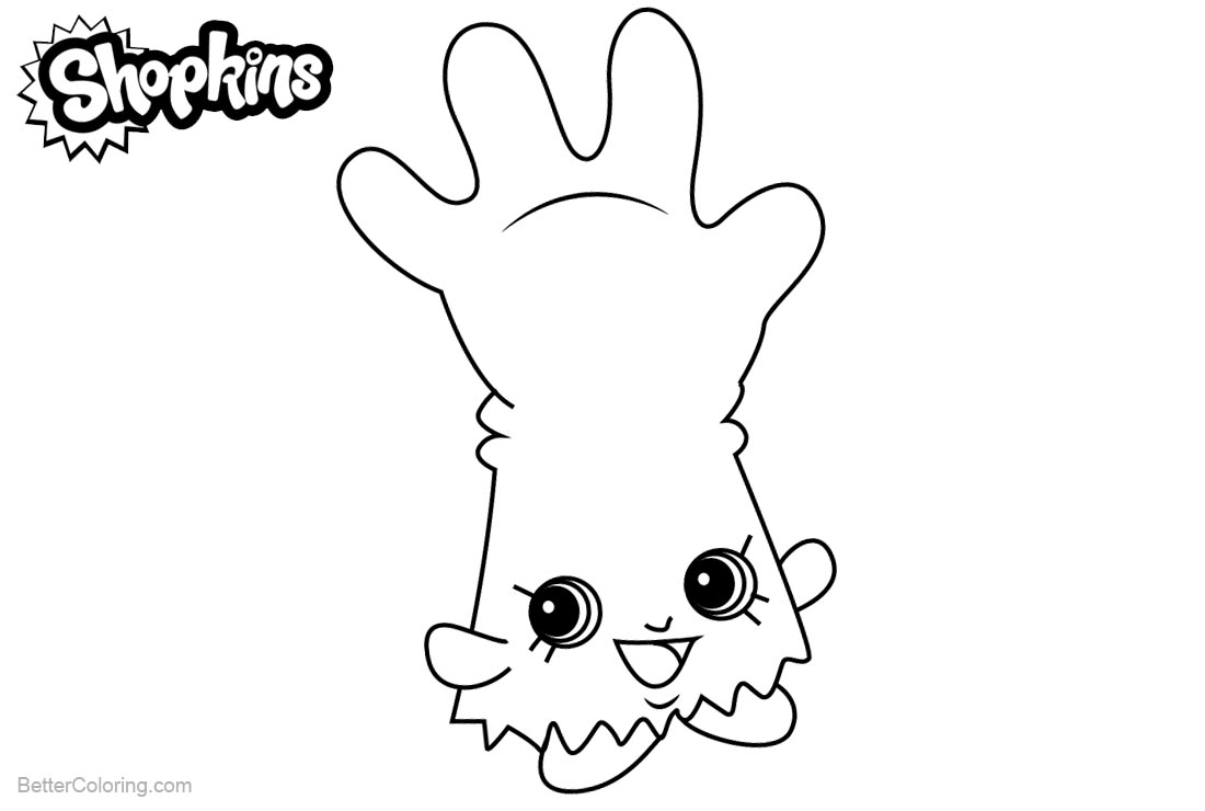 Shopkins Coloring Pages Rub a Glove printable for free