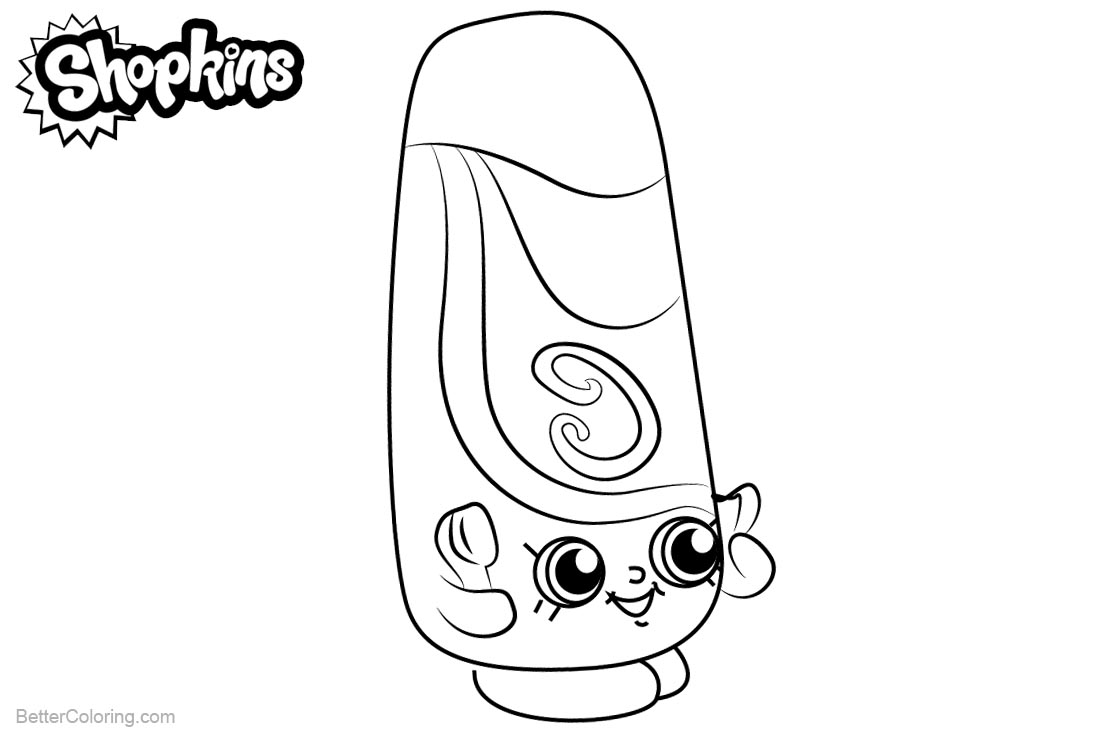Shopkins Coloring Pages Silky printable for free