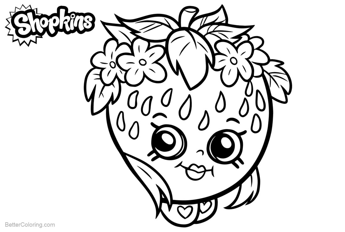 Download Shopkins Coloring Pages Strawberry Lineart - Free Printable Coloring Pages