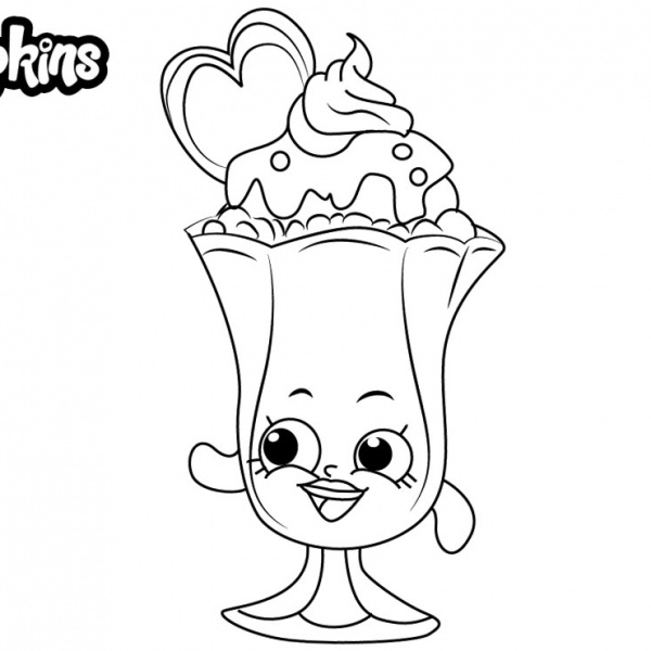 Ice Cream Dream from Shopkins Coloring Pages Free Printable Coloring