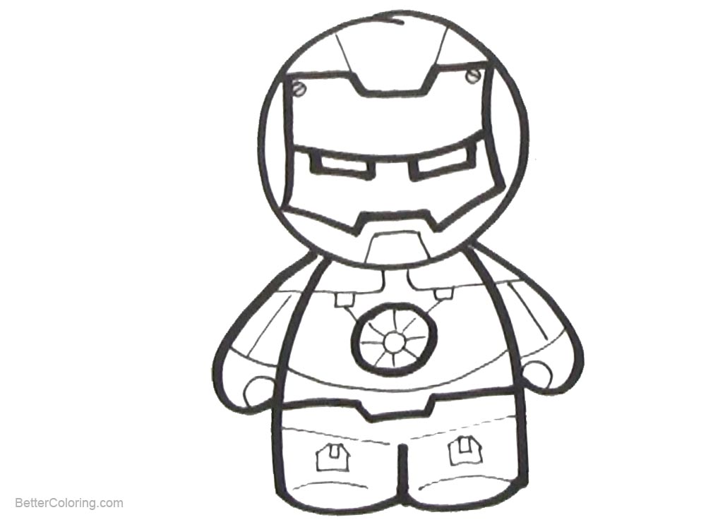 Simple Chibi Iron Man Coloring Pages Free Printable Coloring Pages