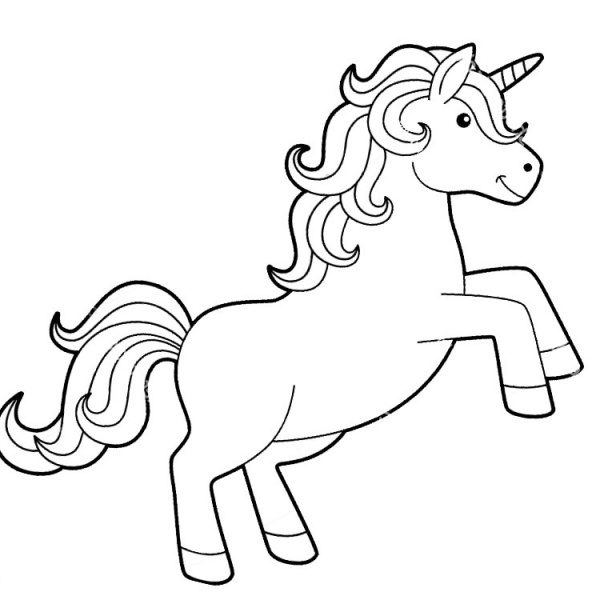 Unicorn Coloring Pages Black and White - Free Printable Coloring Pages