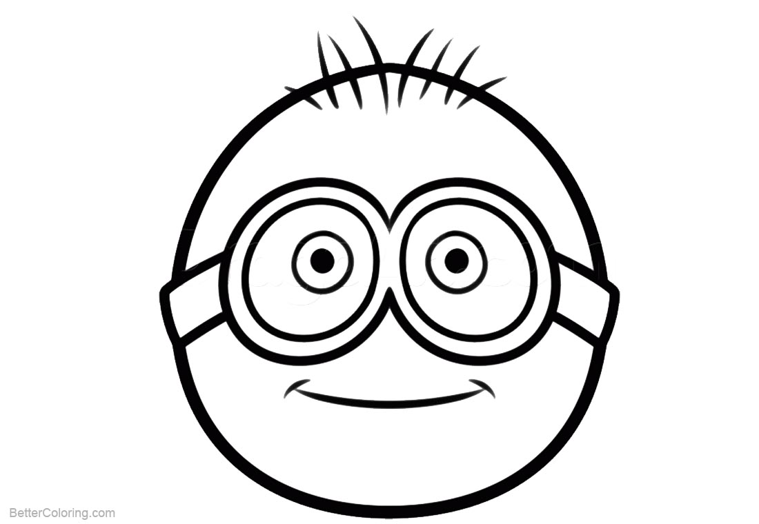 Simple Minion Coloring Pages printable for free