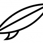 Simple Surfboard Coloring Pages