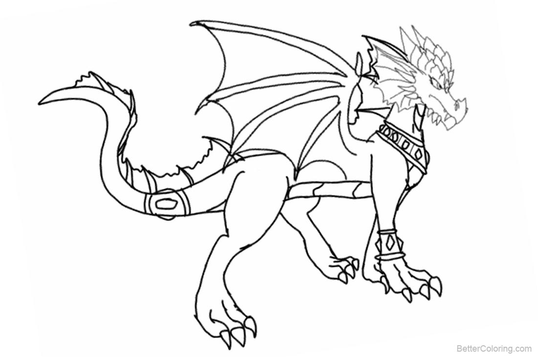 Skylanders Coloring Pages Zirra the Red printable for free