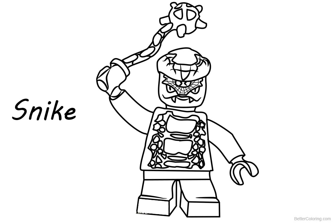 Snike from Lego Ninjago Coloring Pages printable for free