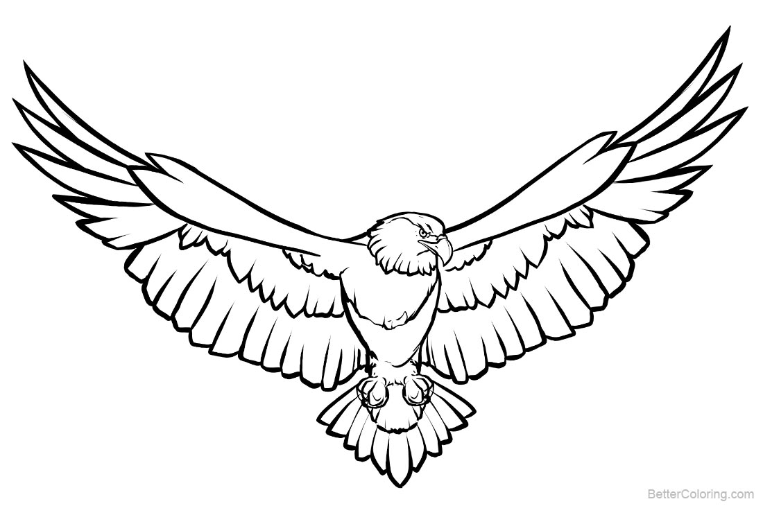 Soaring Eagle Coloring Pages Line Art - Free Printable Coloring Pages