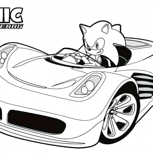 Sonic The Hedgehog Coloring Pages Skateboard  Free Printable Coloring