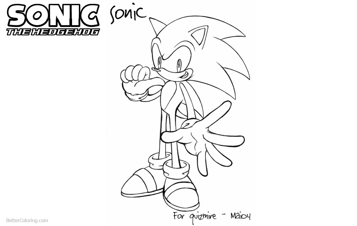 Sonic The Hedgehog Coloring Pages Fanart printable for free