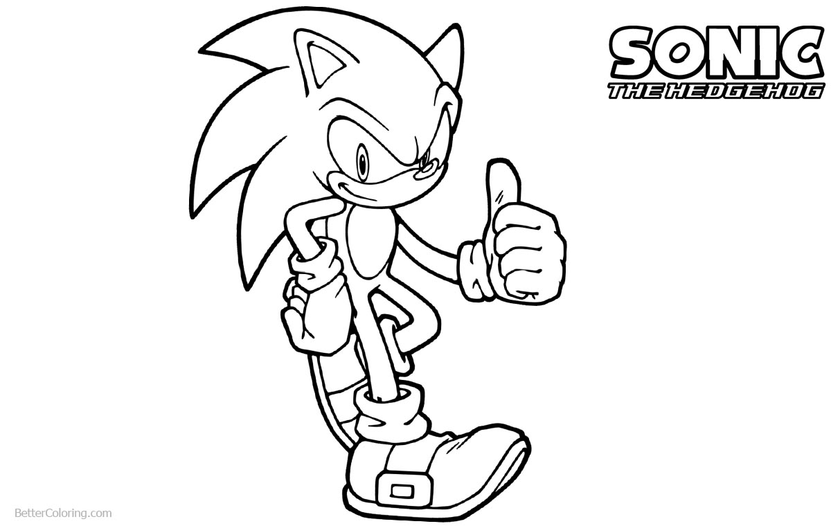 Sonic The Hedgehog Coloring Pages Line Art by mspotpourri printable for free