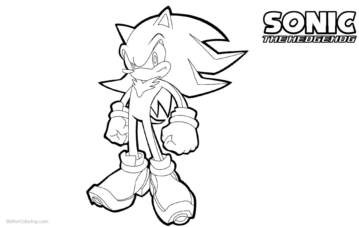 Sonic The Hedgehog Coloring Pages Sketch printable for free