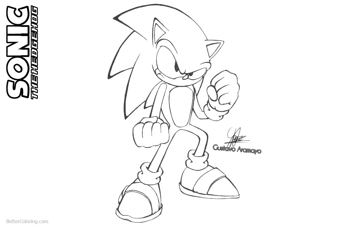 Sonic The Hedgehog Coloring Pages by aramayo93 printable for free