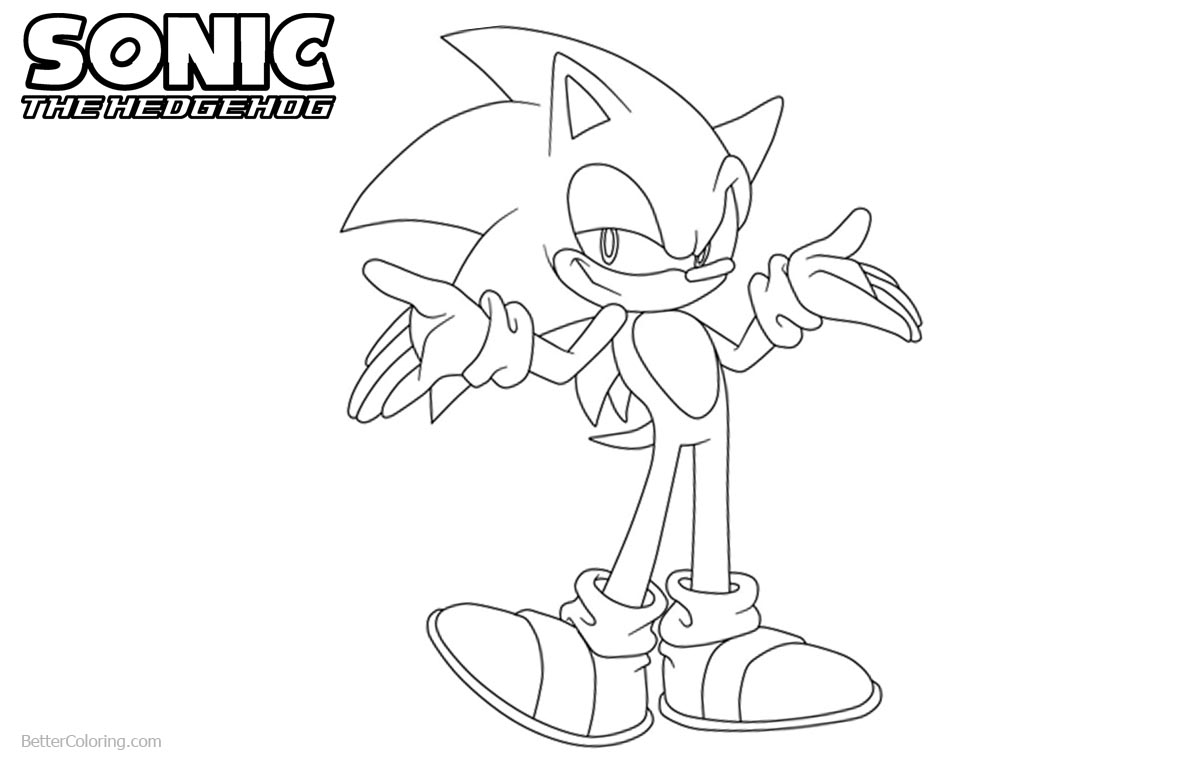 Sonic The Hedgehog Coloring Pages by e m e r l printable for free