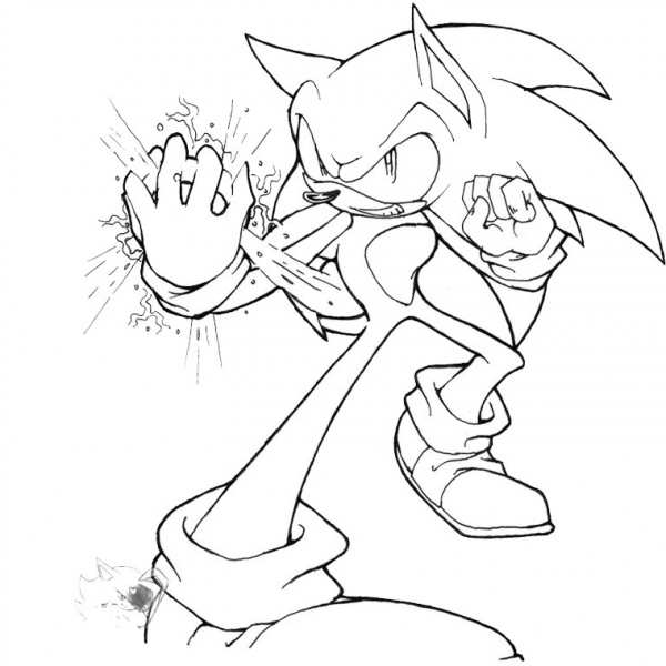 Sonic The Hedgehog Coloring Pages Driving the Car - Free Printable