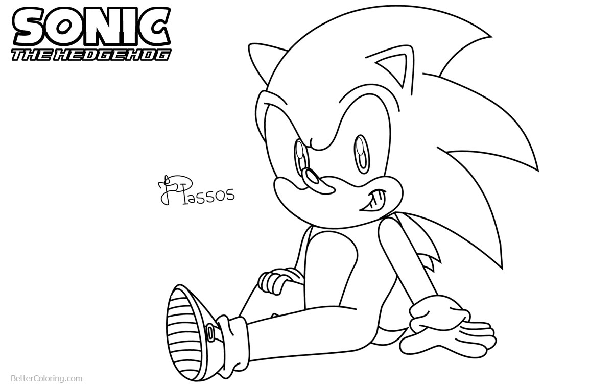 Sonic The Hedgehog Coloring Pages by tails fan girl printable for free