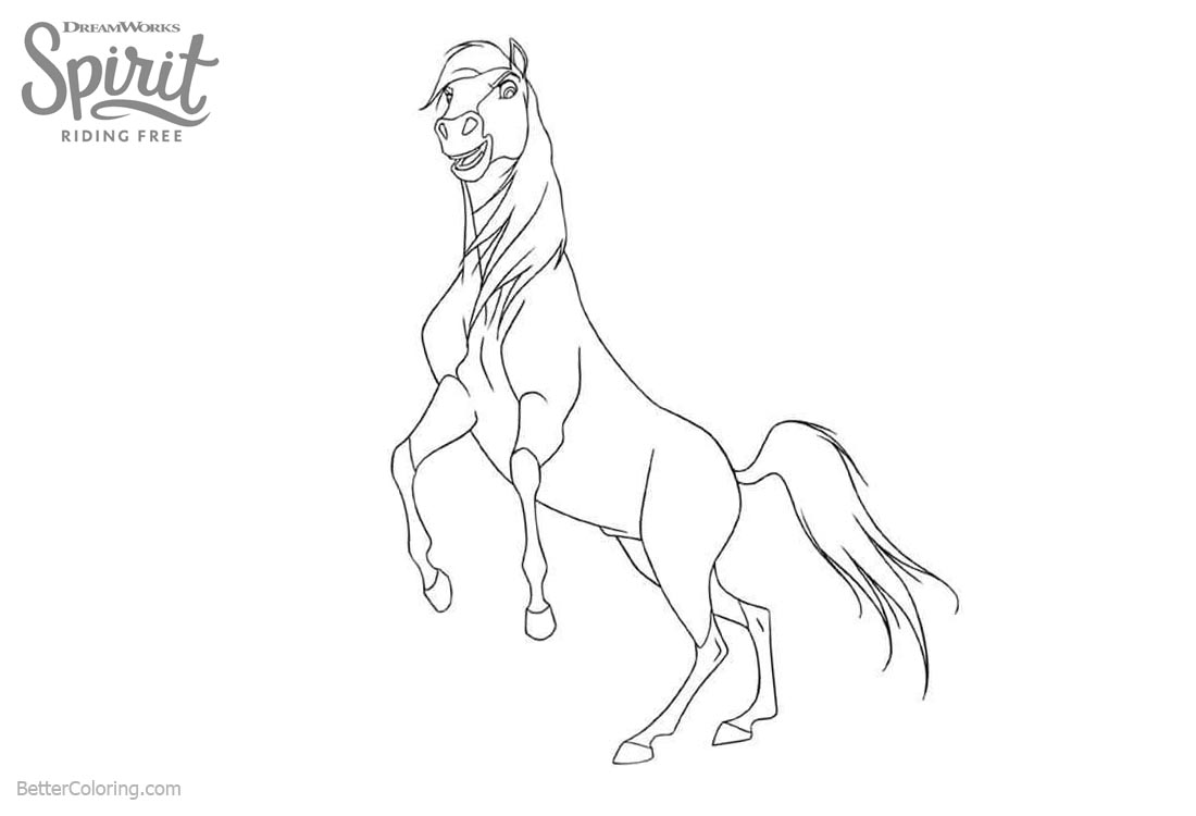 Spirit Riding Free Coloring Pages printable for free