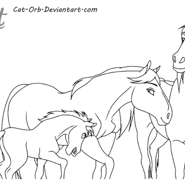Spirit Riding Free Coloring Pages Lucky and Horse Spirit - Free ...