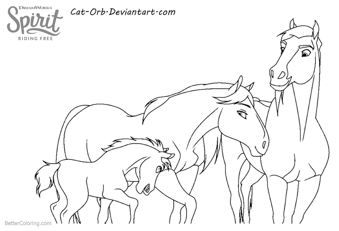 Spirit Riding Free Horse Coloring Pages Free Printable Coloring Pages