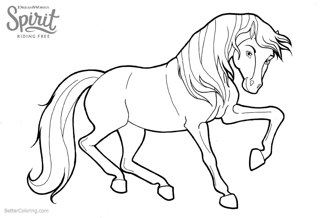 Spirit Riding Horse Free Coloring Pages - Free Printable ...