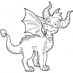 Spyro Coloring Pages by kaylathedragoness