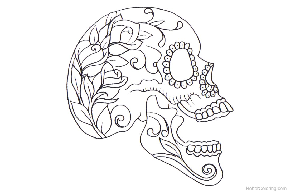 Sugar Skull Coloring Pages printable for free