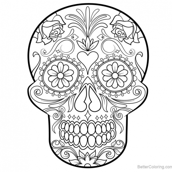 Sugar Skulls Coloring Pages with Crown Free Printable Coloring Pages Sugar Skulls Coloring Pages with Crown Free Printable Coloring Pages