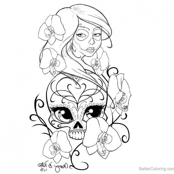 Star Wars Sugar Skulls Coloring Posters Coloring Pages