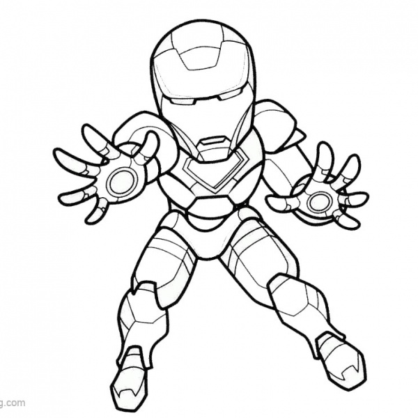 Chibi Iron Man Coloring Pages MINI MK VI by b-danerous - Free Printable