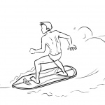 Surfboard Coloring Pages Surfing