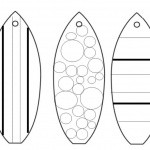 Surfboard Coloring Pages Three Surfboards Pattern