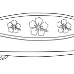 Surfboard Coloring Pages Top View and Side View