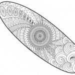 Surfboard Pattern Coloring Pages