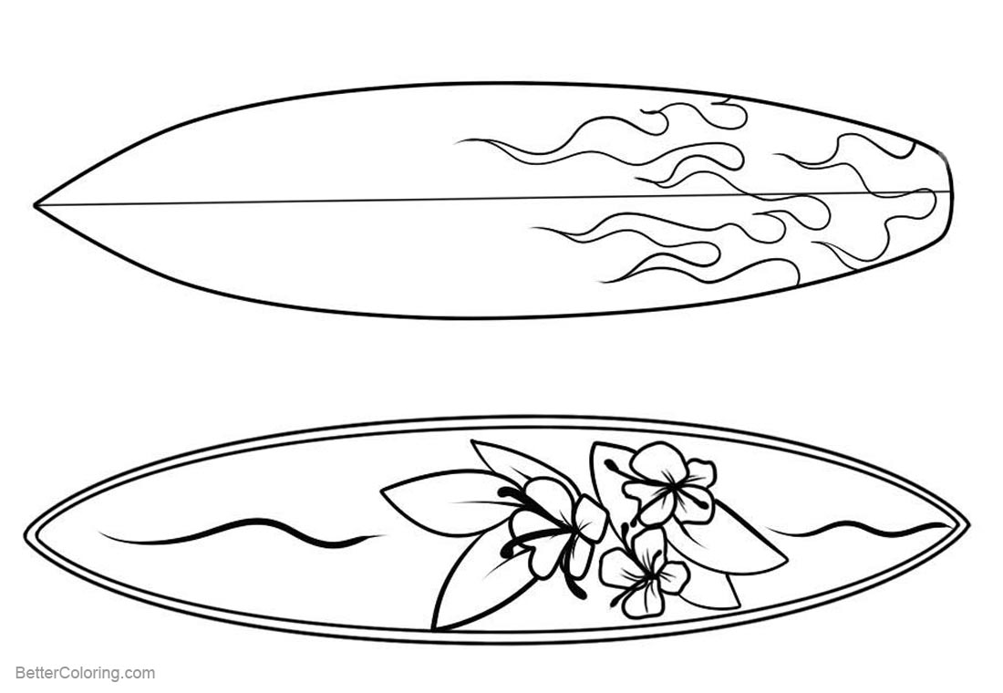 Printable Surfboard Coloring Page Printable Word Searches