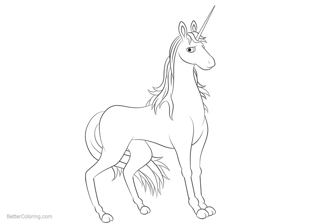 Tall Unicorn Coloring Pages printable for free
