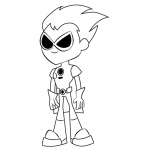 Teen Titans Go Coloring Pages Robin